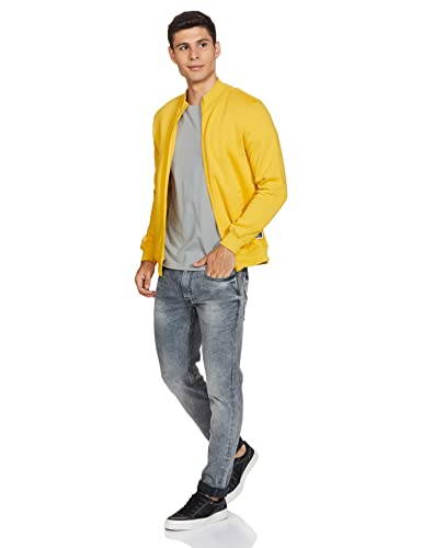Image of Amazon Brand - Symbol Men Cotton Blend High Neck Zipper Sweatshirt (Available in Plus Sizes)