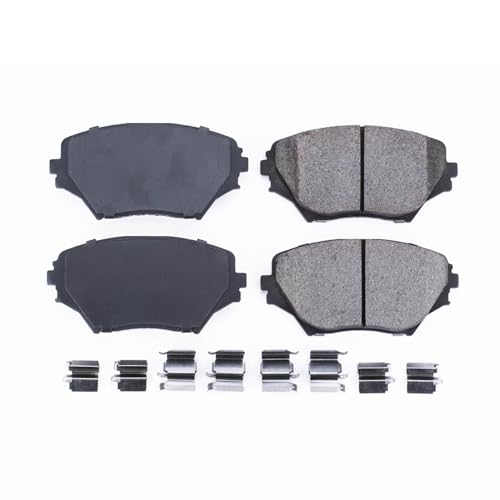 Image of PowerStop Front Brake Pads for Toyota RAV4 2001-05 - Z17 Ceramic Brake Pads with Installation Hardware, 17-862