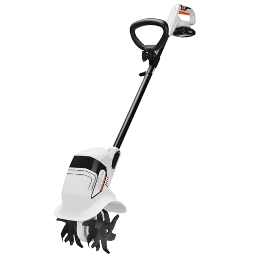LIGO 20V Cordless Tiller - Efficient Cordless Rotavator with 2 Batteries for Long-Time Work, Adaptable to All Soil Conditions, 19cm Working Width & 15cm Depth for Small Garden 1 LIGO 20V Cordless Tiller - Efficient Cordless Rotavator with 2 Batteries for Long-Time Work, Adaptable to All Soil Conditions, 19cm Working Width & 15cm Depth for Small Garden