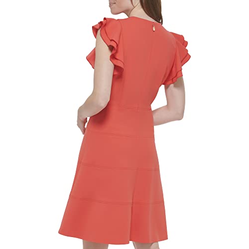 Image of Tommy Hilfiger Womens Polyester Spandex Pattern Sheath Midi Layered Dress