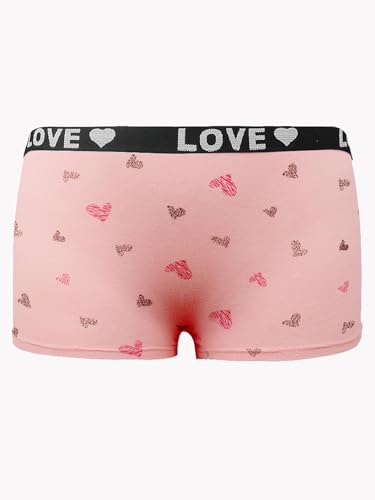 4/6 Pack Girls Cotton Underwear Soft Hipster, Breathable No Ride Up Elastic Waist for Tweens 8-12, Everyday Wear3