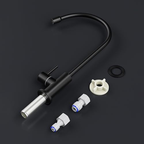 Robinet de filtre évier noir mitigeur eau potable cuisine orientable - 6