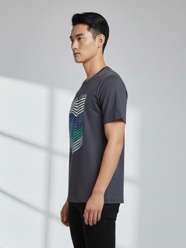Image of Dollar Men's Pack of 1 Printed Non Zipper Round Neck T-Shirt