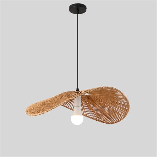 Lampe suspendue industrielle en corde de chanvre, le lustre rétro pour une déco d'exception