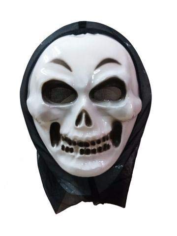 BookMyCostume Skeleton Ghost Plastic Mask Adult & Kids Fancy Dress Costume Accessory for Halloween Free Size White (B08KGSKWVK) Amazon Price History, Amazon Price Tracker