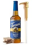 Sugar Free English Toffee Syrup for Coffee 25.4 Ounces for English Toffee Flavored Syrup with Fresh Finest Syrup Pump Dispenser