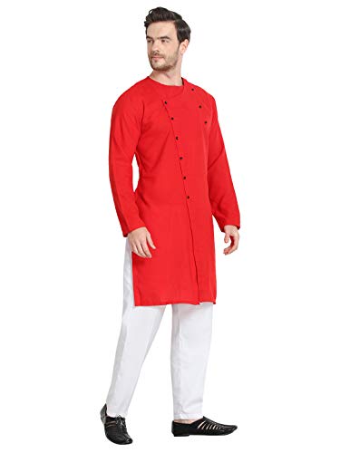 Image of Leriya Fashion Men's Slub Cotton pathan Suit Kurta