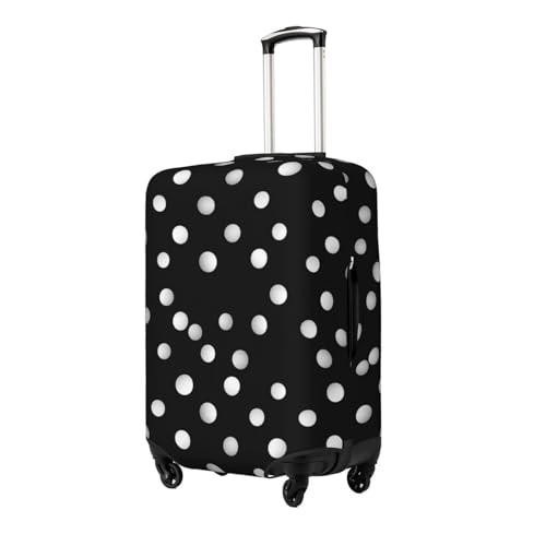 Black White Polka Dots Luggage Cover for Suitcase, Washable Suitcase Protector Fits 18-32 Inch Anti-scratch Suitcase Cover Carry on Luggage Sleeve Travel Baggage Cover2