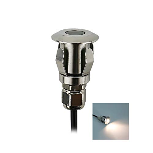 Spot Encastrable Exterieur, LED 0.2W Intégré Miniature De Plein Air Imperméable Lampadaire DC12V, Lumière Chaude 3000K Cover