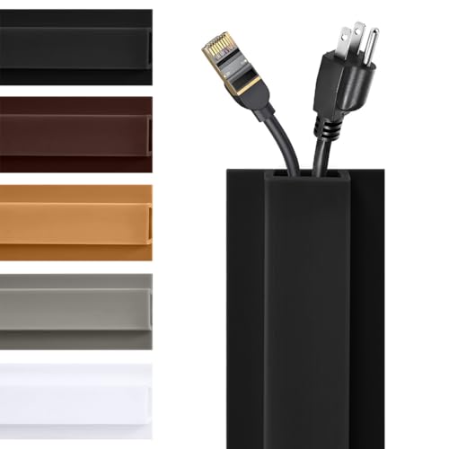 Rubber Bond Protector de cable de TV – Fuerte autoadhesivo para cable de pared – Perfil bajo para gestión de cables de pared