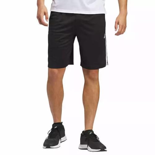Adidas Men's 3 Stripes Short with Side Zipper Pockets