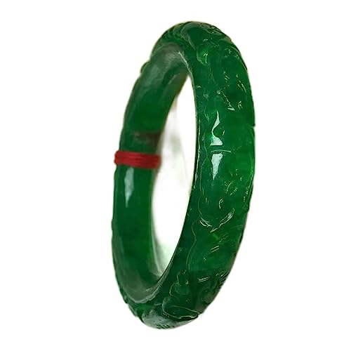 Bracelet en Jade Vert sculpté à la main : un bijou en fleur d'exception pour femmes