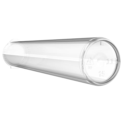 Image of 116mm CR Plastic Packaging Pop Top Tubes - Child Resistant Travel Holder Vial Containers - 500 Qty (Clear)