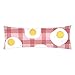 Uova fritte colazione semplice cuscino corpo in poliestere ultra morbido / federe 20 "x 54" con chiusura a cerniera nascosta