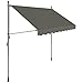 Produktbild SONGMICS Klemmmarkise, 150 x 130 cm, einrollbare Balkonmarkise, Sonnenschutz, Markise mit Gestell, verstellbare Höhe 2-3 m, grau GSA153G