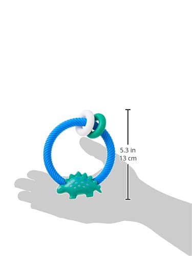 Miniatura 6 de Itzy Ritzy Mordedor de silicona con sonajero cuenta con sonido de sonajero, dos anillos de silicona y textura elevada para calmar las encías a