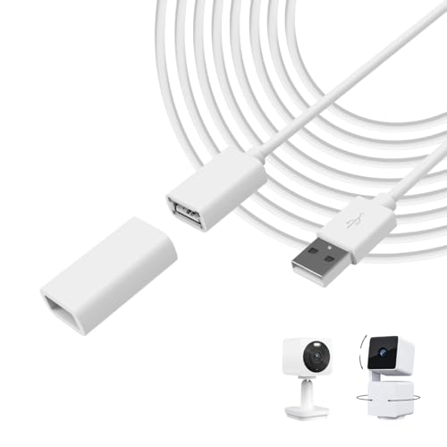 Wyze 20ft Outdoor Extension Cable for Wyze Cameras IP67 Waterproof Compatible with Wyze Cam v4 Wyze Cam Pan v3 Wyze Cam OG Indoor White