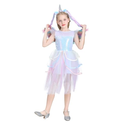 Disfraz de Unicornio para Niñas Pequeñas con Diadema y Alas miniatura 6