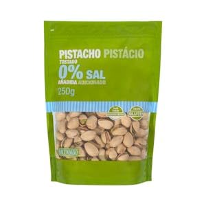 "Pistacho tostado Hacendado 0% sal añadida Paquete 250 g Pack 2"