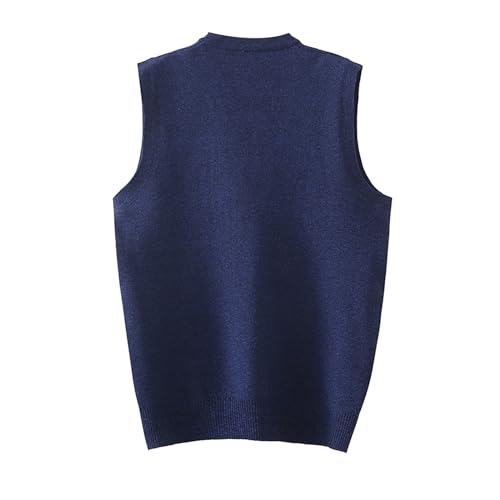 Men's Sweater Vest V Neck Fashion V Neck Sleeveless Knit and Fleece Vest Sweater Vest Men's Sweater Vest V Neck3