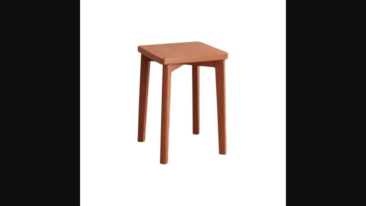Enakshi® Wooden Stool, hardwood wood, stackable, sturdy, dining, living room, bedroom Begonia Color|Home & Garden | Furniture | Sofas Loveseats & Chaises-image-47