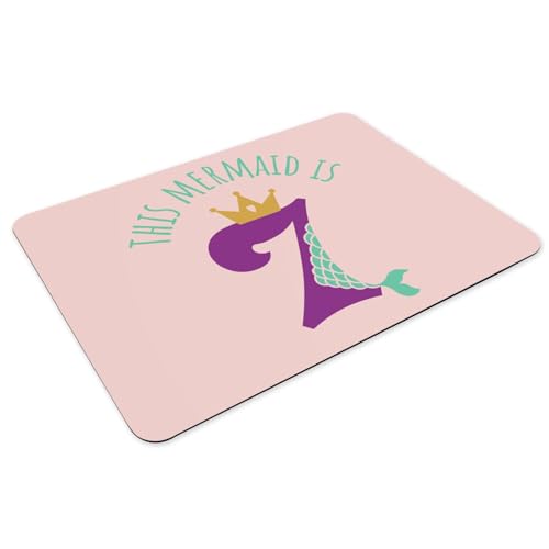 Set de table antidérapant lavable rose sirène pour table enfant