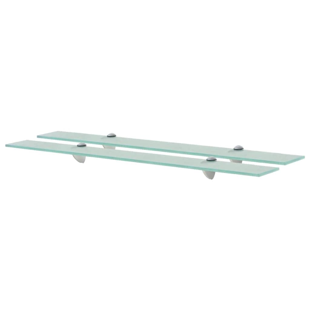 Étagère en verre flottant 80x20 cm pour chambre et bain