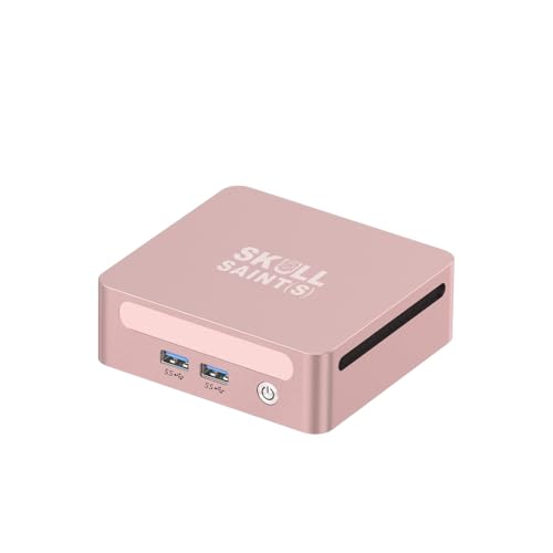 Image of SKULLSAINTS Corex Mini PC Powered By AMD Ryzen 7 4800H (8C, 16T), Triple Display Support, Wi-Fi 6, Bluetooth 5.2, Expandable RAM & Storage, Compact Design, Win 11 Pro (Rose Gold, 512, GB, 16, GB)