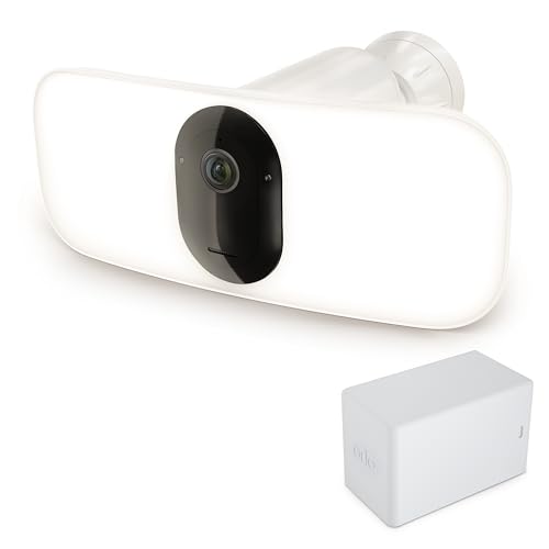 Image of Arlo Floodlight Security Camera + Extra Rechargeable Battery, Wireless Outdoor 2K No Wiring Pro 3, WiFi, Up to 3000 Lumens LED, Person & Vehicle Recognition, Package Detection, White