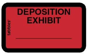 Etiqueta de prueba de deposición roja, 504Pk