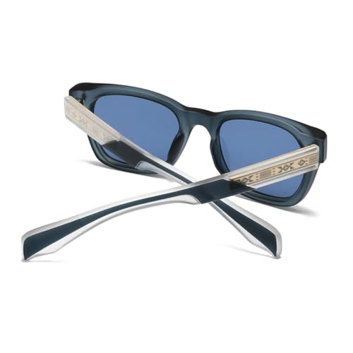 Lunettes de soleil à branches transfrontalières géométriques et légères - 4