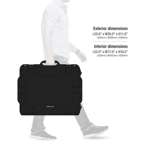 Maleta rígida Nanuk 955 impermeable con ruedas y espuma miniatura 3