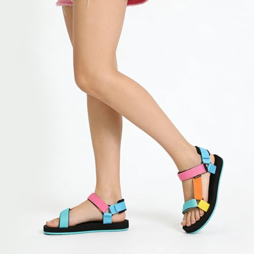 Image of Sport Walking Water Sandals for Women with Arch Support & Adjustable Straps Platform Sandals Women Height Increase