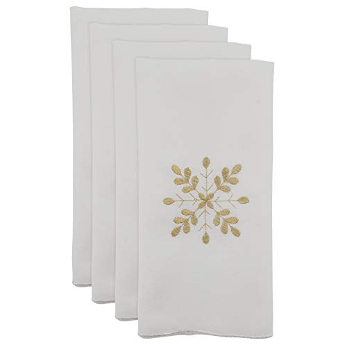 Servilletas SARO LIFESTYLE bordadas copo de nieve set 4 miniatura 3