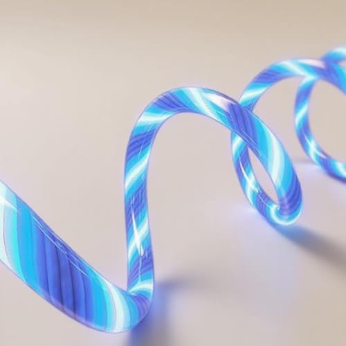 Image of USB A to USB Type C Android Charger Cable Fast Charging High Data Speed Light Up LED Current Flowing to Be a Night Light Compatible with All Type C Device-USB A to C Blue /39 Inch.