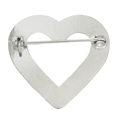 Pinmart Clear Rhinestone Heart Valentine's Day Brooch Pin #TOP2