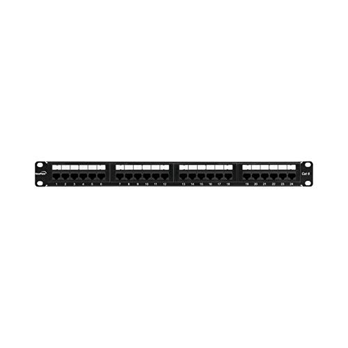 Navepoint Rackmount Or Wallmount 24-Port Cat6 Patch Panel Rj45 Ethernet 568A/B Compatible #TOP1