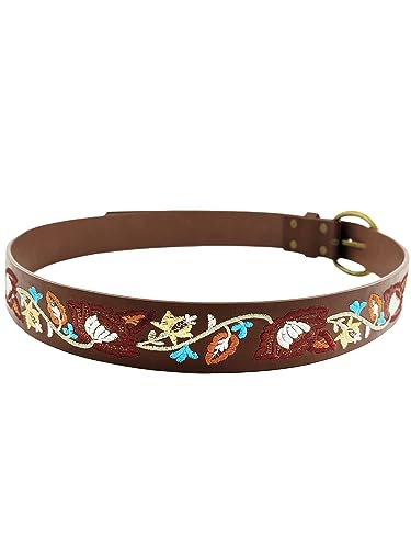 Beautiful Nomad Belts for Women Western Fashion Boho Embroidery PU Leather Belt for Jeans Dress4