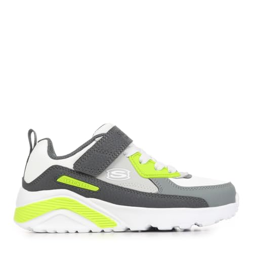 Skechers Uno Lite Revival Edge baskets enfant grises et jaunes pour le quotidien