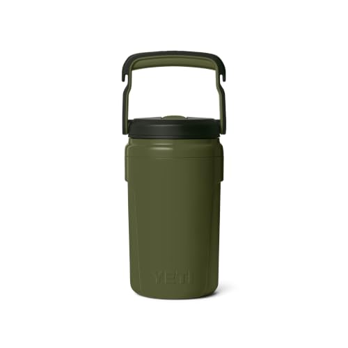 Image of YETI Silo 40 oz Insulated Magslider Straw Cap Water Jug - Leakproof, Lightweight Sports Bottle with Fence Hook Handle - Keeps Drinks Ice-Cold - Ideal for Gym, Sports & Tournaments, Olive