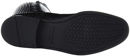 Cole Haan Women's ABI Stretch Strap Boot Equestrian, Black Leather, 5.5 | Image 3