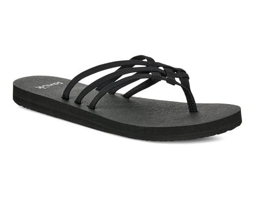 Sanuk Yoga Sandy II | Flip Flops for Women | Yoga Sandals For Women | Women's Beach Sandals | Memory Foam Footbed