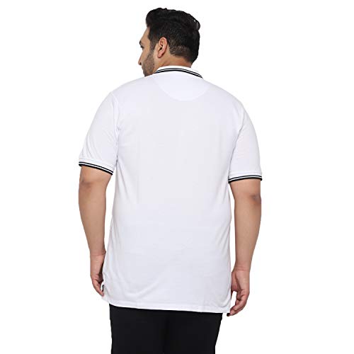 Image of Urbano Plus Men's Black, White, Maroon Color-Block Regular Fit Full Sleeve Cotton T-Shirt