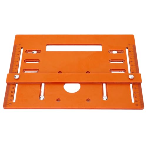Image of Serplex 28x20cm Circular Saw Guide Rail Bottom Plate, Adjustable Bakelite Base with Etched Scale, Universal 4-Inch Saw Fit, Durable 6mm Plastic, Easy Installation for Precision Woodworking