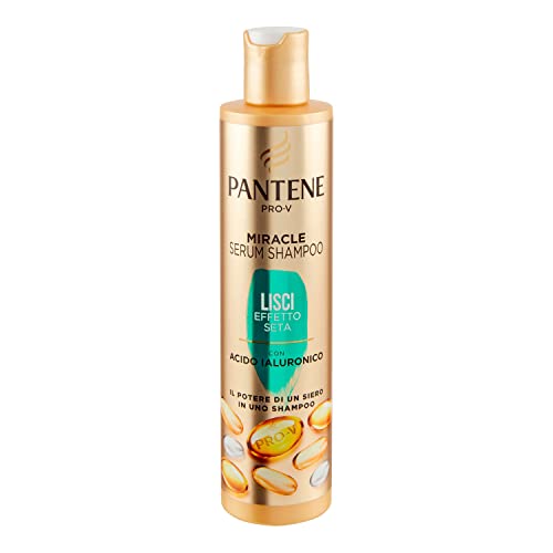 Pantene Keratin Protection Shampoo, Pantene Pro-V Miracle Serum Shampoo, Silky Smooth, For Dry, Dull, Or Frizz-Prone Hair, With Hyaluronic Acid, 250 ml