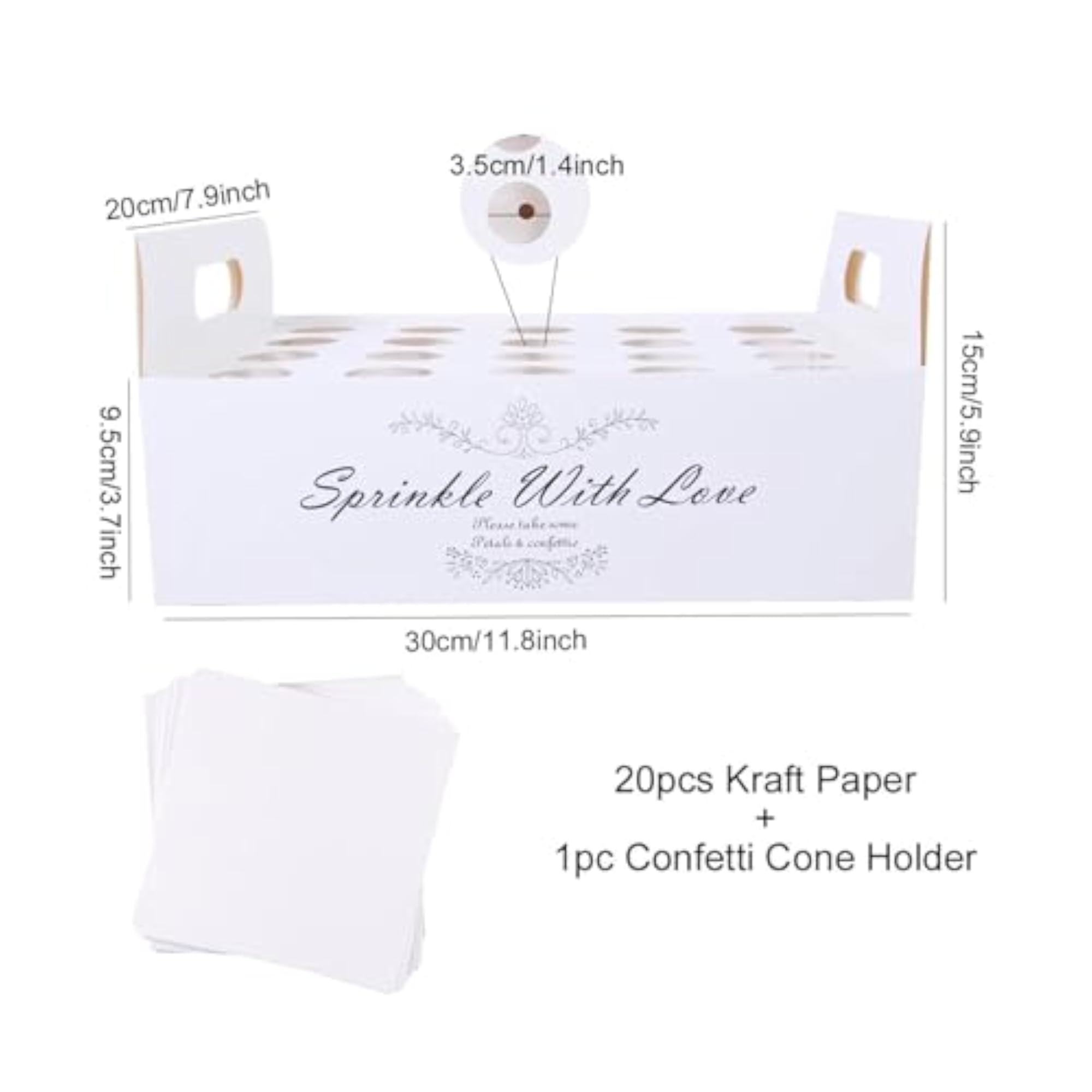 Confetti Cone Tray Kit for Wedding Decoration Gift Party Birthday