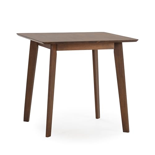 HOMN LIVING Esstisch, Pomago, 80 x 80 cm, Walnuss, Massivholz, 80 cm (Breite), 80 cm (Tiefe), 75 cm (Höhe)