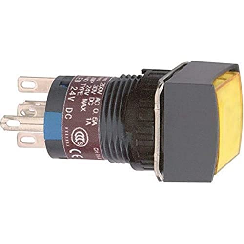 Interrupteur carré lumineux 12V jaune pour un contrôle 1NO1NC précis