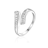 UAIAGM Toe Ring Silver for Women Cute Adjustable Big Toe Rings Non-Tarnish Diamond Jewelry Waterproof Stainless Steel Toe Rings Plated Triple Moonstone Snake Knot Simple Band (Silver)