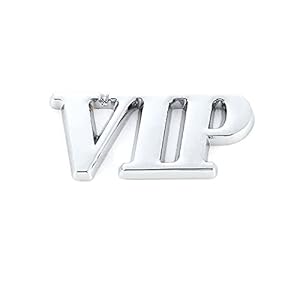 Tongman Electronics 3d metaal Vip Auto Sticker Embleem Badge Decals for een Nissin A Suzuk A (Color Name : Silver VIP)